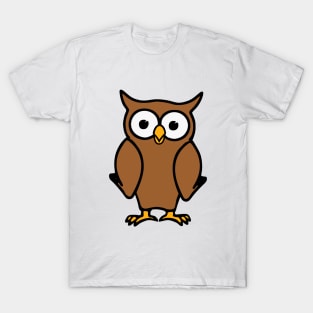 Brown Cartoon Owl T-Shirt